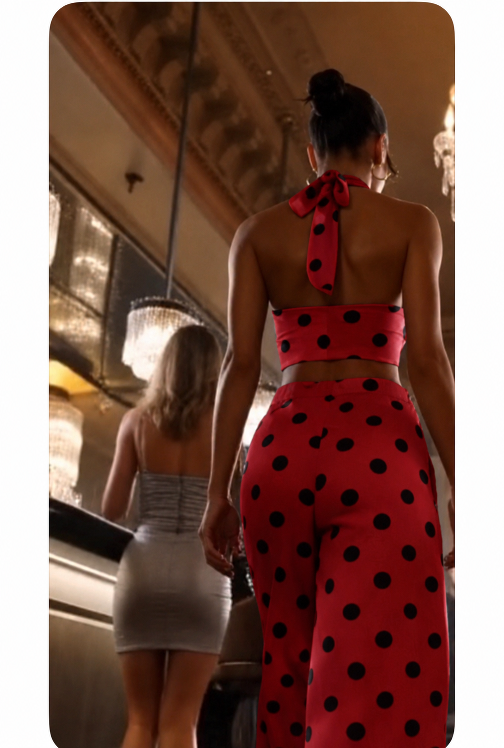 Rouge Polka Affair Balloon Pants Set