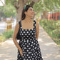 Noir & Blanc-Black & White polka dot dress
