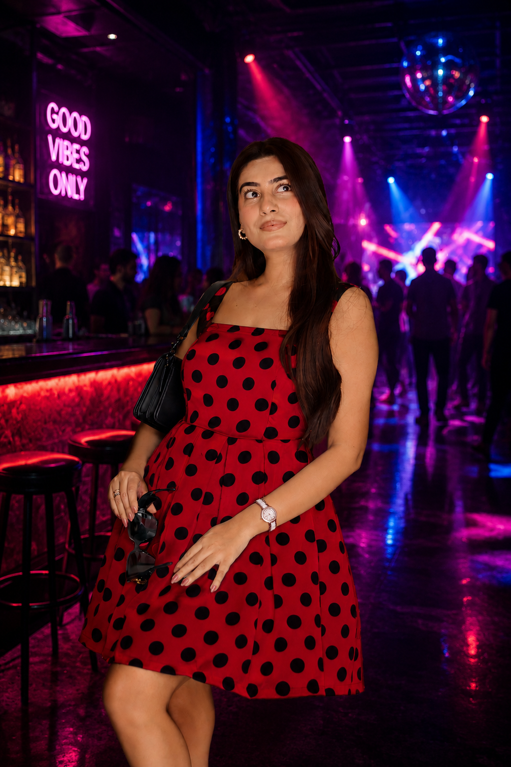 Midnight Rouge -The Red & Black Polka Dot Dress