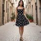 Noir & Blanc-Black & White polka dot dress