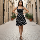 Noir & Blanc-Black & White polka dot dress